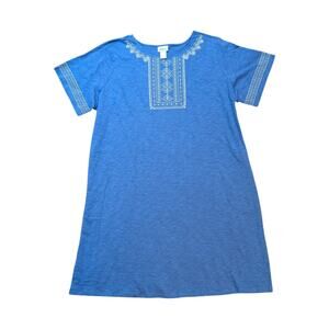 The Vermont Country Store Dress Knit Short Sleeves Cotton